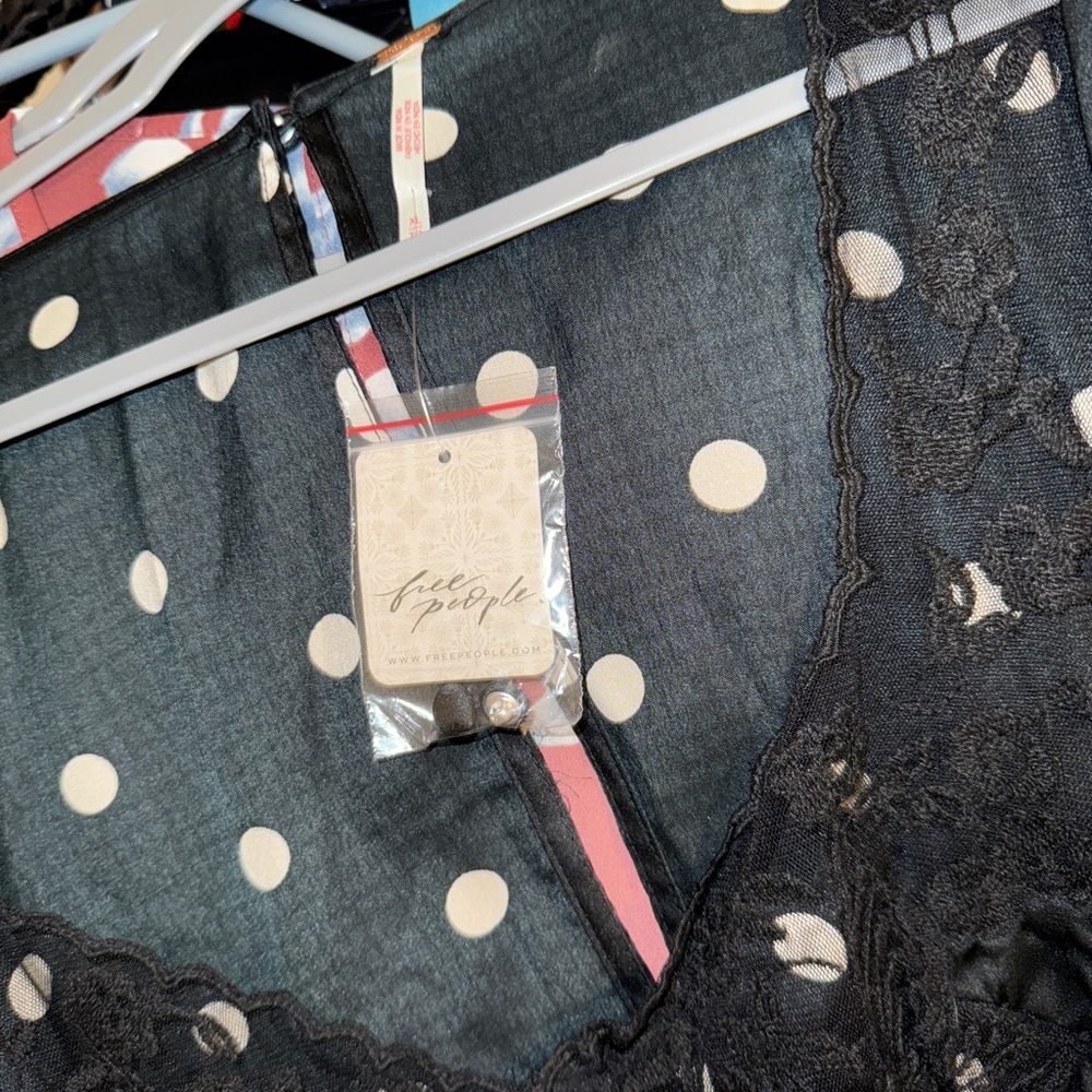 Free People Black and White Chemise